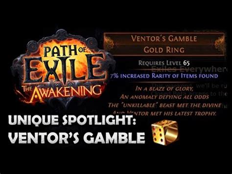 perfect ventor's gamble|Path of Exile: VENTOR'S GAMBLE Unique Spotlight .